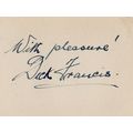 Dick Francis Book Author Vintage Hand Signed Au...