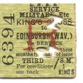 L.N.E.R. Edmondson Ticket - King's Cross to Edi...