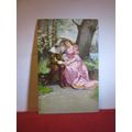LOVERS, ROMANCE used antique postcard 1904 pm =