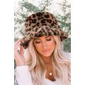 Thai Curry Leopard Plush Wide Brim Winter Fishm...
