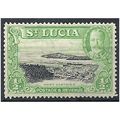 St Lucia 1936 SG113 1/2d Black & Bright Green M...