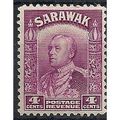 Sarawak KGV 1934 4c Bright Purple Mounted Mint ...