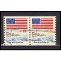 Used 1891 18c U.S. Flag Very Fine CNP Left 2 PA...