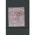 Bahamas stamps victoria 6d mauve pen cancelled