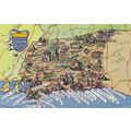 Map showing West Sussex places Sussex Postcard ...