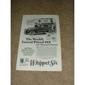 1928 Whippet Six 5-passenger Coach Ad, NICE!!