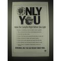 1998 U.S. Forest Service Advertisement - Smokey the Bear - Only You