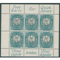 South Africa 1948 ½d grey & green Booklet pane ...