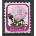NEW ZEALAND 1975 GARDEN ROSES 1c STERLNG SILVER...