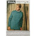Vintage: Wendy 890 man's sweater, Diabolo double double, 38-42 inch chest