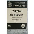 1978 programme Widnes v. Dewsbury