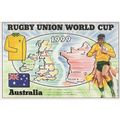 Australia Team Rugby Union World Cup 1999 Postcard