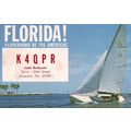 Sarasota Florida Vintage Sailing Ship Radio QSL...