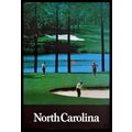 NORTH CAROLINA 1970s Golf Course TRAVEL POSTER