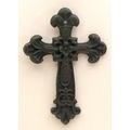 Fleur De Lis Wall Cross Cast Iron
