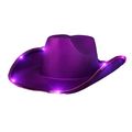 Light Up Shiny Satin Metallic Space Cowboy Hat ...