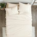 Twin XL Ivory Beige 4-Piece Wrinkle Resistant M...