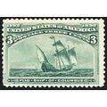 232, Mint LH 3¢ Columbian Stamp SCV $35 - Stuar...