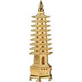 BRABUD 5.1'' Alloy Fengshui 9 Level Pagoda Wenc...