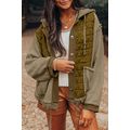 Jungle Green Quilted Textured Patchwork Loose F...