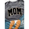 Gray Leopard MOM Graphic Crewneck Mothers Day T...
