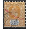 Ceylon 1904 SG279 4c Orange & Ultramarine Fine ...