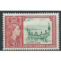 Solomon Islands 1956 SG87 3d Blue-Green & Red M...