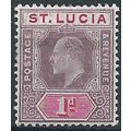 St Lucia 1904 SG66 1d Dull Purple & Carmine Mou...
