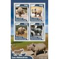 CENTRAL AFRICA 2016 SHEET MNH RHINOCEROSES RHIN...