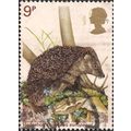 GB, MAMMALS, Hedgehog, white 1977, 9p, #5