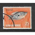 SINGAPORE 1962 25c THREE SPOTTED GOURAMI SG 72 ...