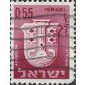 ISRAEL, Town crests, Ashqelon, claret 1966, 0.5...