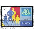 MALTA, Council of Europe, family, blue 1989, 10c