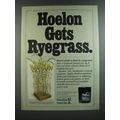 1986 Hoechst Hoelon 3EC Herbicide Ad - Hoelon Gets Ryegrass