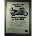 1988 Honda Gold Wing Motorcycle Ad - First Ride...