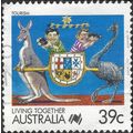 AUSTRALIA, Living Together, Tourism, blue 1988,...