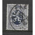 BELGIUM 1929 BELGIUM LION 75c BLUE SG 499 FINE ...
