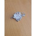 VINTAGE PEWTER????? MICE ON CRYSTAL BALL