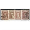 1938/1962 4 different values - #205 fine used (o)