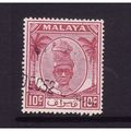 MALAYSIA / PERAK 1950 SG 136 10c PURPLE FINE USED