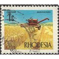 RHODESIA, Wheat Harvest, yellow 1970, 1c, #4
