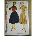 Vintage 1950's Simplicity 3969 Misses Dress Pat...