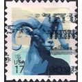 USA, MAMMALS, Bighorn Sheep, blue 2007, 17c, #3