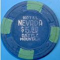Hotel Nevada. $5 Casino Chip. Battle Mountain, ...