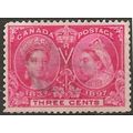 Canada 1897 SG126 3c Carmine Fine Used .