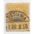 NORWAY 1886 CLASSIC POSTHORN UNSHADED 3ore ORAN...