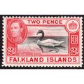 1938 FALKLAND ISLANDS Sg150 2d Black & Carmine-...
