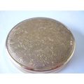Vintage Powder Compact Floral Damask Pattern Go...