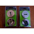 PAIR ESCUTCHEONS EURO PROFILE 55mm x 10mm in BR...