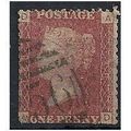 1858 SG43 1d Red Plate 148 Good Used Check Lett...